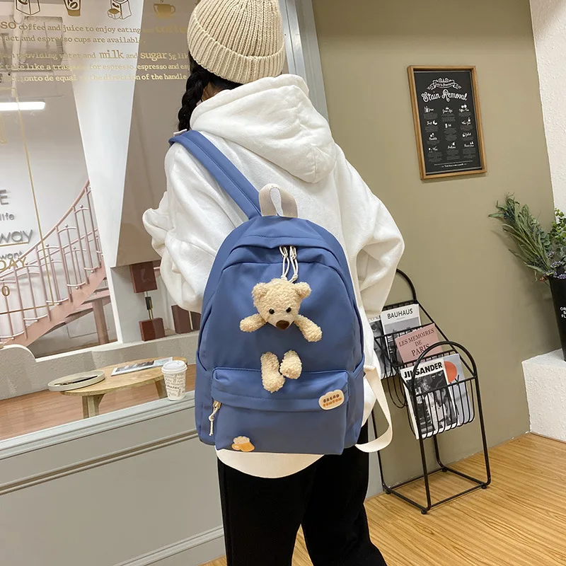 Personalized Bear Backpack with Name Custom Green Color Shopping Bag Large Capacity Travel Schoolbag for Student and Adult Bag functional and stylish backpacks