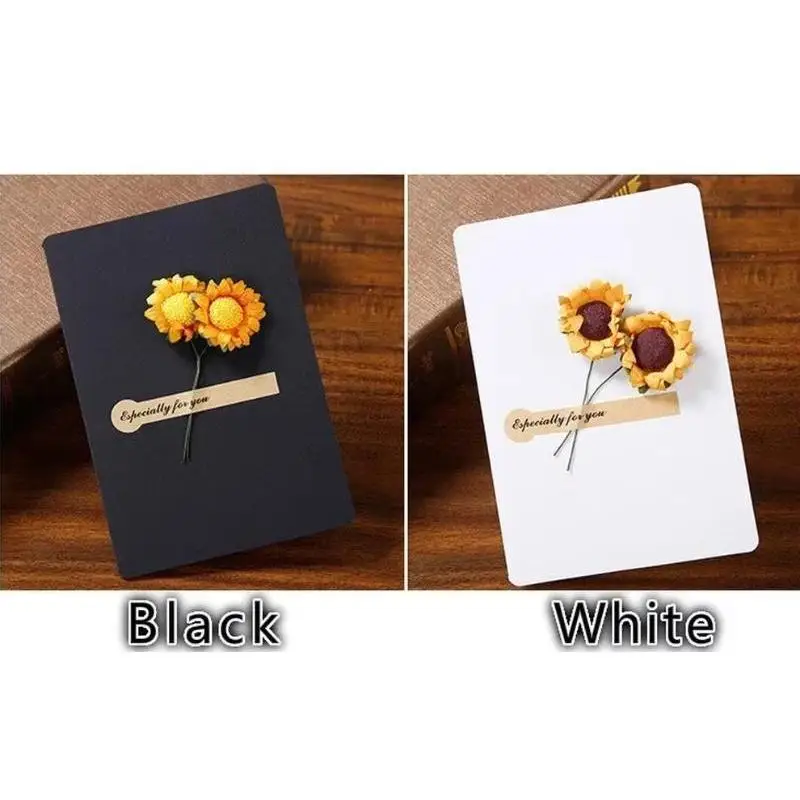 Universal Greeting Cards Best Wishes With Dried Flowers Creative Greeting Cards Memo Sheets Wedding Invitation Card