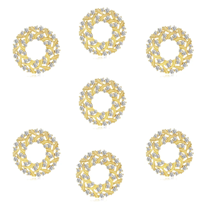 

7 шт. модная искусственная бабочка цветок венок шарф Пряжка Брошь ювелирное изделие Кольцо Букет венок зажим для шарфа для женщин