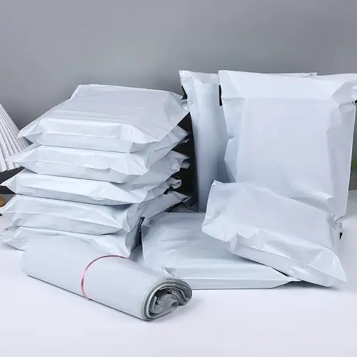 50pcs/Lots White Courier Bag Express Envelope Storage Bags Mail Bag Mailing Bags Self Adhesive Seal Plastic Packaging Pouch