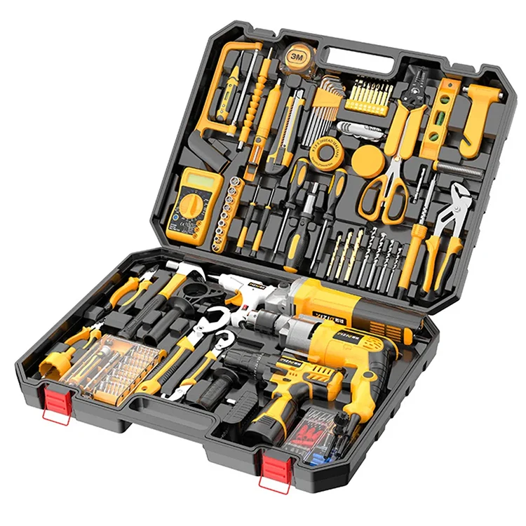 

Tool Box Set, Electric Drill Tool Set Electrician Woodworking Multi-functional Hardware Repair Tool Set/