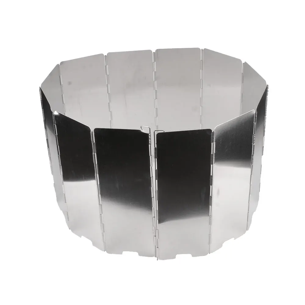 Gas Stove Wind Screen 8/10/12/14/16 Plates Outdoor Camping Picnic Cooking Burner Windproof Aluminum Alloy