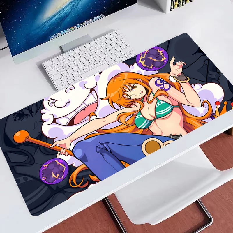 Large Gaming Mousepad -one P-piece Nami Keyboard Pad Gamer Mouse Pad on The Table Speed Desk Mat Anime 900x400 Soft Mouse Mats 2