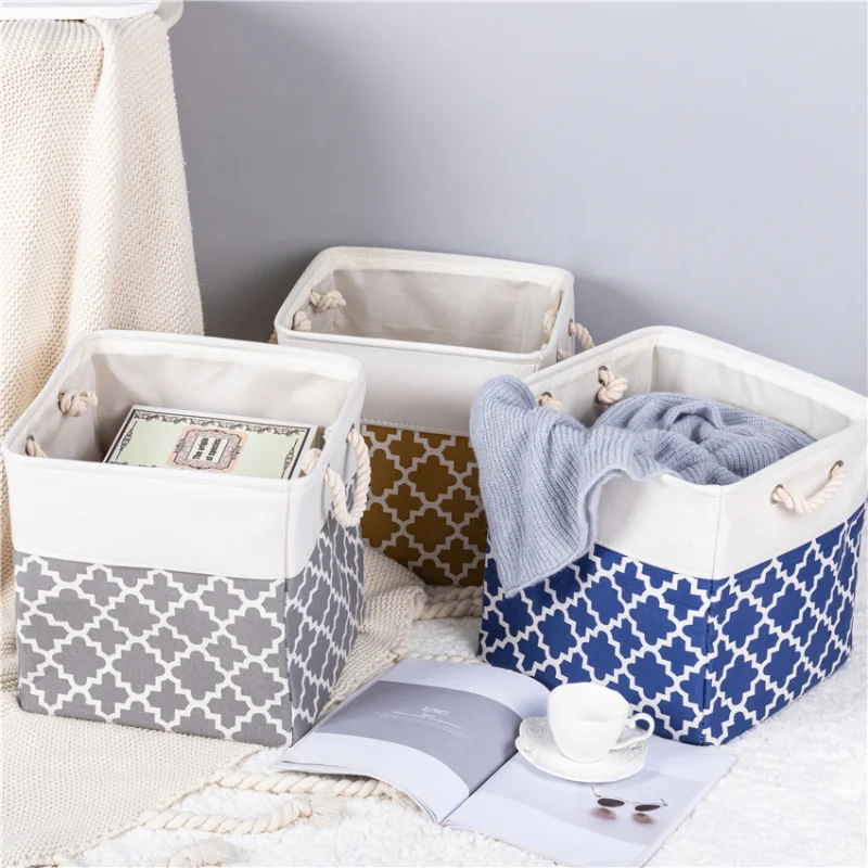 New Cube Large Folding Storage Box Canvas Fabric Cubes Shelves Clothes