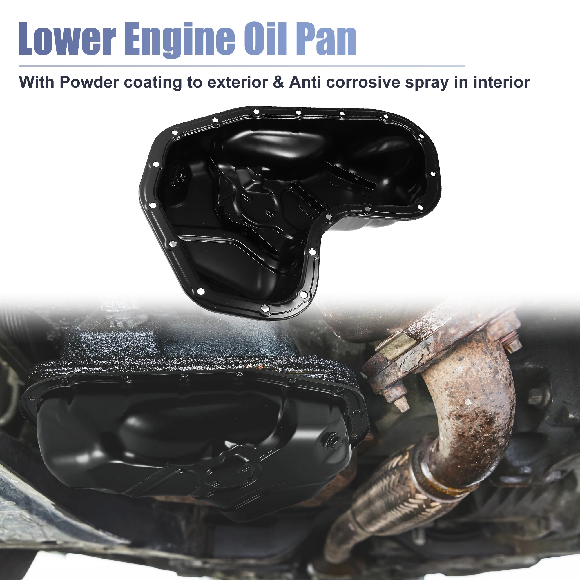 X Autohaux Transmission Oil Pan oil drain pan For Toyota Camry 2007-For Toyota Highlander 2008-Venza 09-16 12102-31050