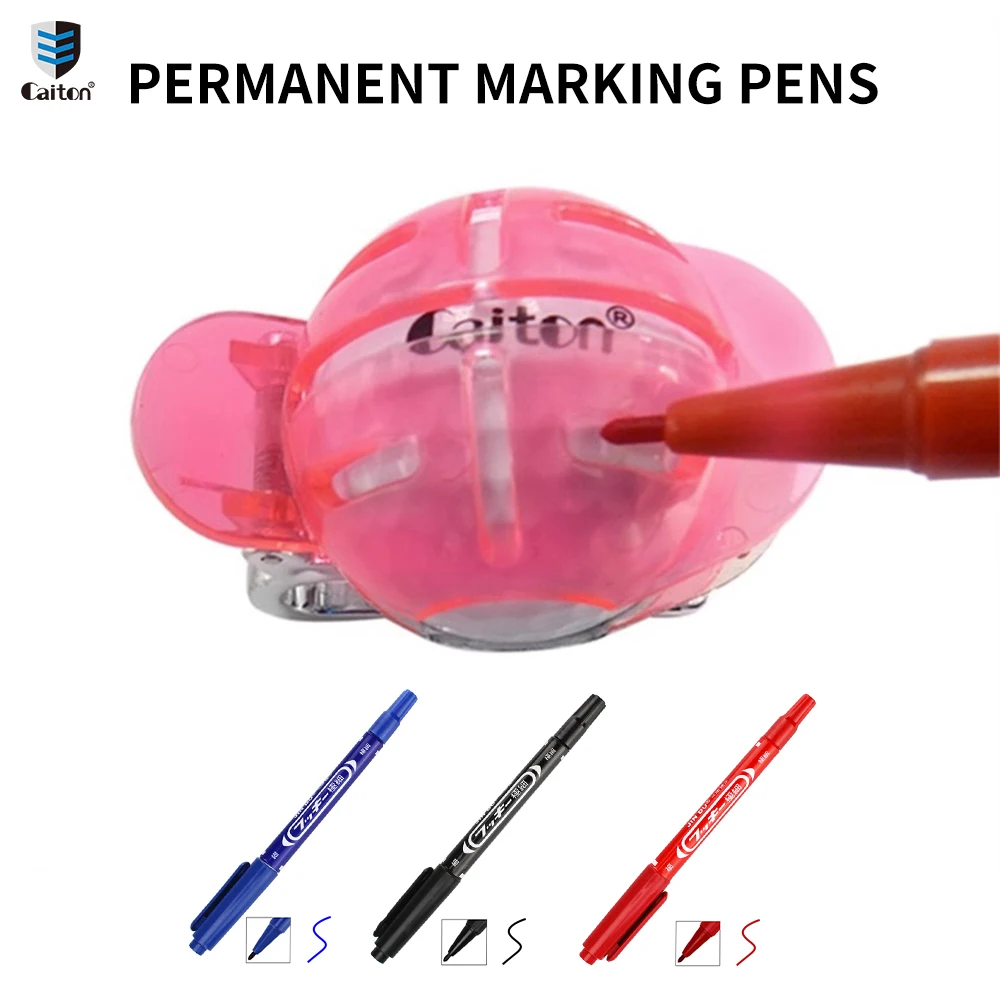 Caiton 1-piece Golf Ball Line Marker Liner Drawing Marking Alignment Tool Golf Scriber Marker With Mark Pens 3 colors available