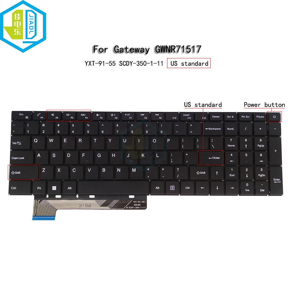 Teclados de Substituição para Gateway Teclado Laptop Eua Inglês Espanha Espanhol Gwnr71517-bl-base Gwnr71517-bk Gwnr71517-gr Gwnr71517 - Imagem 2