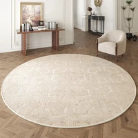 American Round Carpet Living Room Sofa Coffee Table Anti Fouling Carpets High End Retro Bedroom European Chair Anti Slip Rug 1