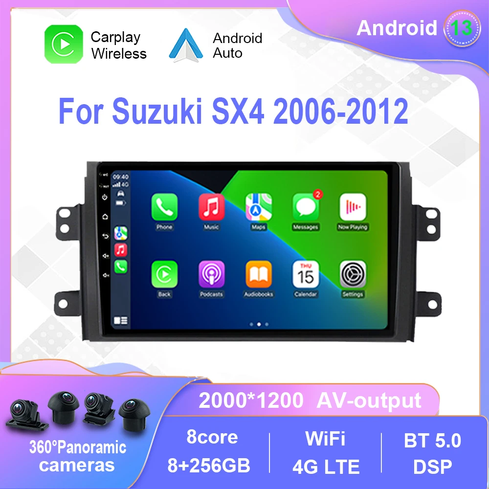 

Автомагнитола на Android 12,0 для Suzuki SX4 2006-2012, мультимедийный видеоплеер, навигация, стерео, GPS, Carplay, 4G, WiF, No 2din, 2 din, dvd