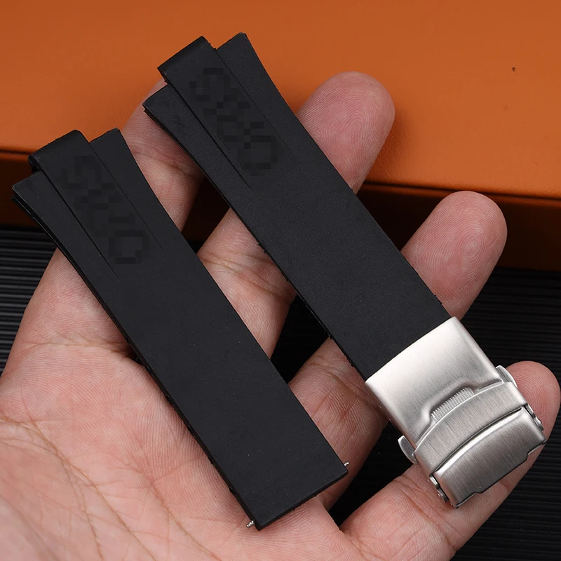 Nuovo Cinturino In Gomma Siliconica Nera Da 24*11Mm Per Bracciale Da Polso Impermeabile Con Nastro Per Orologio Oris Aquis