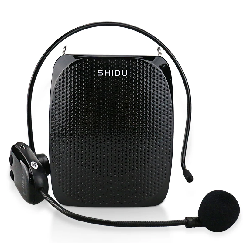 Shidu-amplificador de Voz sem Fio Portátil Recarregável Megafone Uhf para Professores Orador Ensino Uhf Tour Guide S615 10w