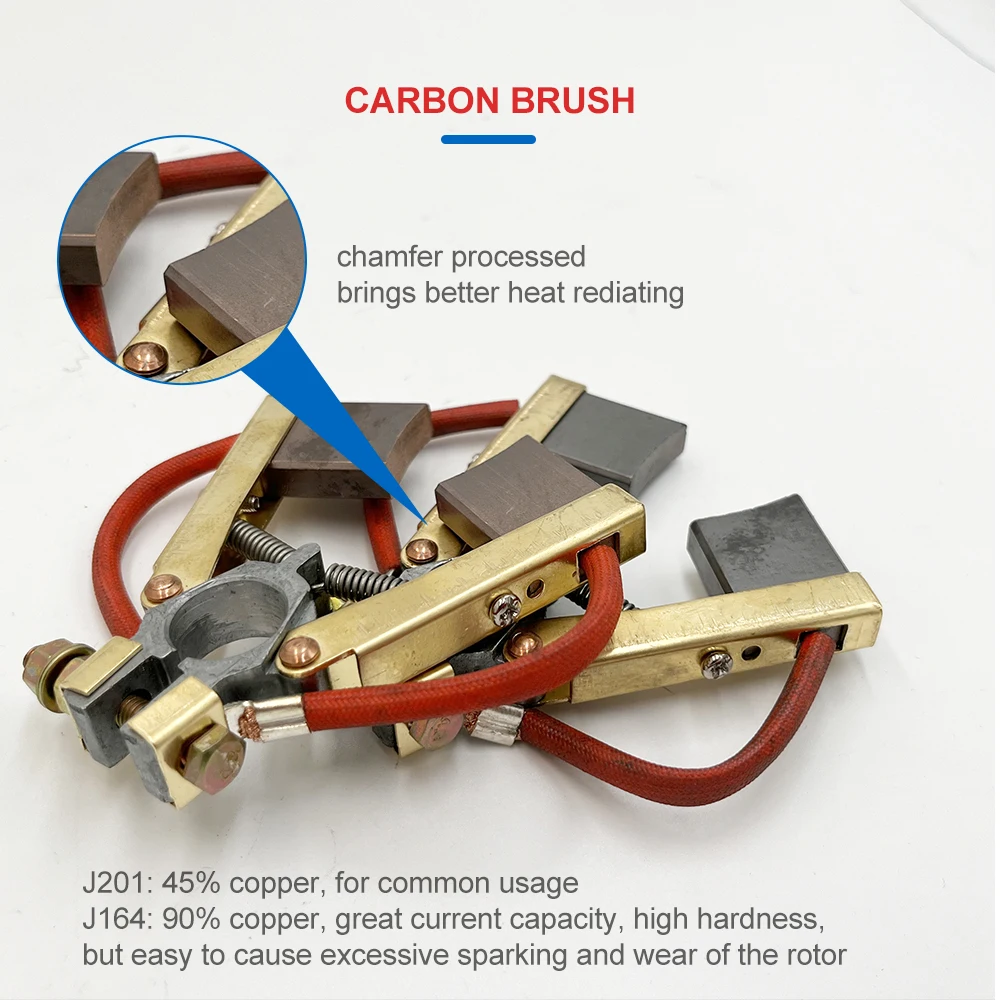 Jumpasit 45A 8x22 Carbon Brush Holder Aluminum Head