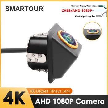 Telecamera Universale per Auto 4K con Angolo di Visione di 180 Gradi, Immagine a Colori, Visione Notturna, Impermeabile, 12V