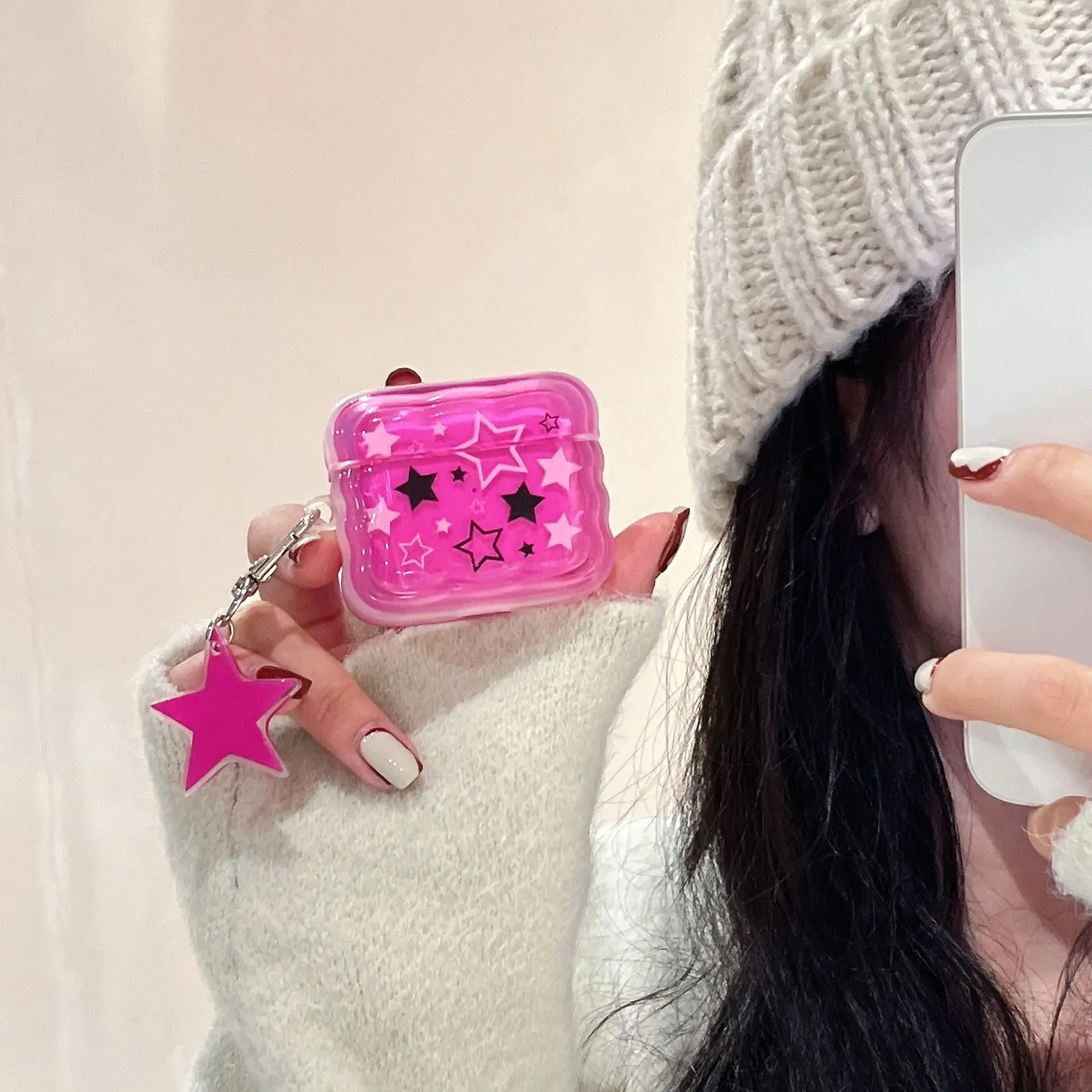 

Wave Air Cushion Star For Apple AirPods 1 2 pro Bluetooth Headphone Cover 3rd Generation Silicone Soft Cover Protective Case