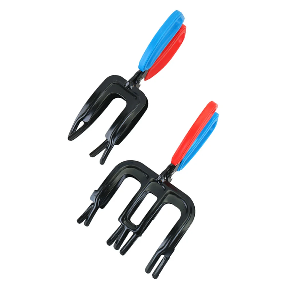 

2 Pcs Fish Control Device Tools Wear-resistant Clips Portable Fishing Pliers Brine Handheld Clamps Abs Hooks Anti-slip Catching