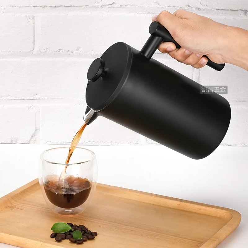 1000ml French Press Coffee Maker and Tea Pot Thermal Kettle Filter Strainer