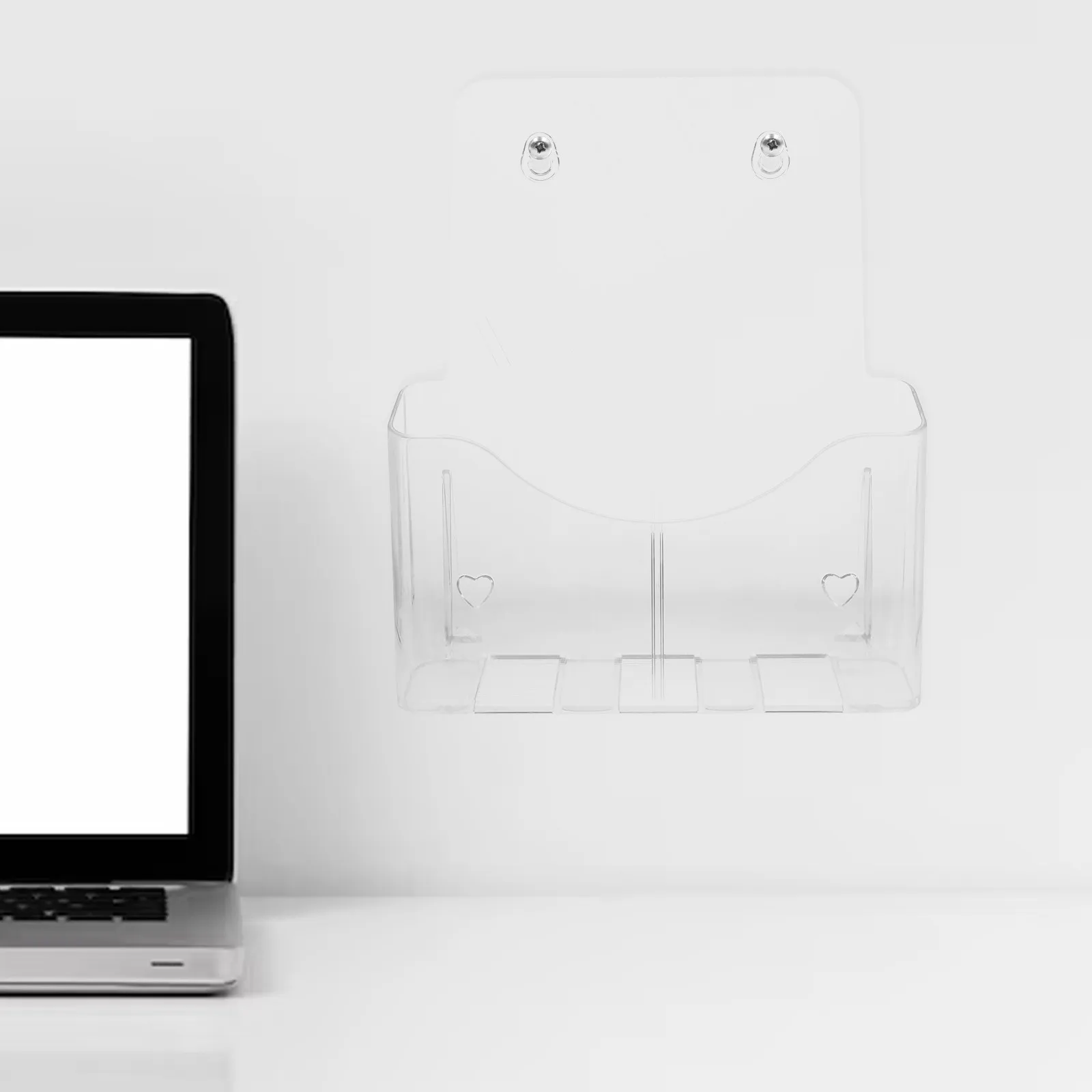 사무실 사용을 위한 투명 아크릴 벽걸이형 파일 보관 랙 공간 절약형 데스크탑 정리함 브로셔 홀더 디스플레이 스탠드