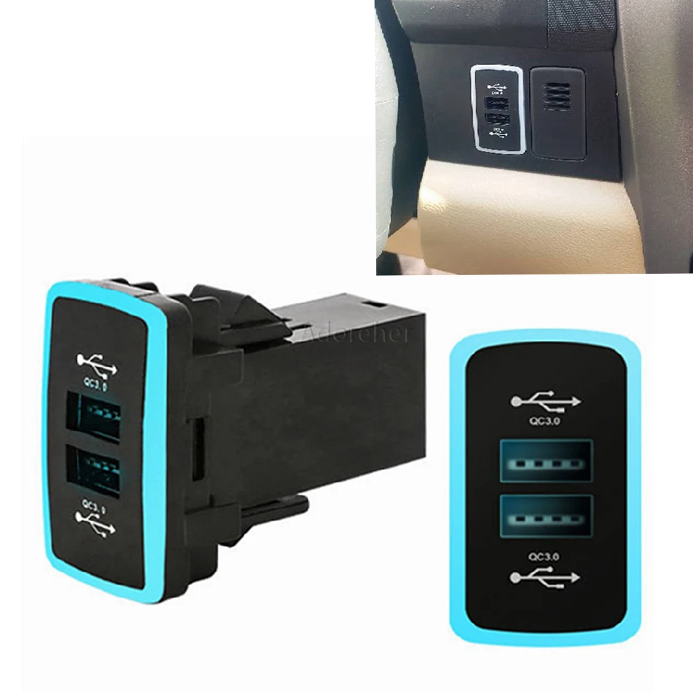 

Автомобильное USB-зарядное устройство с двойным разъемом QC3.0 для Honda CRV 09-16