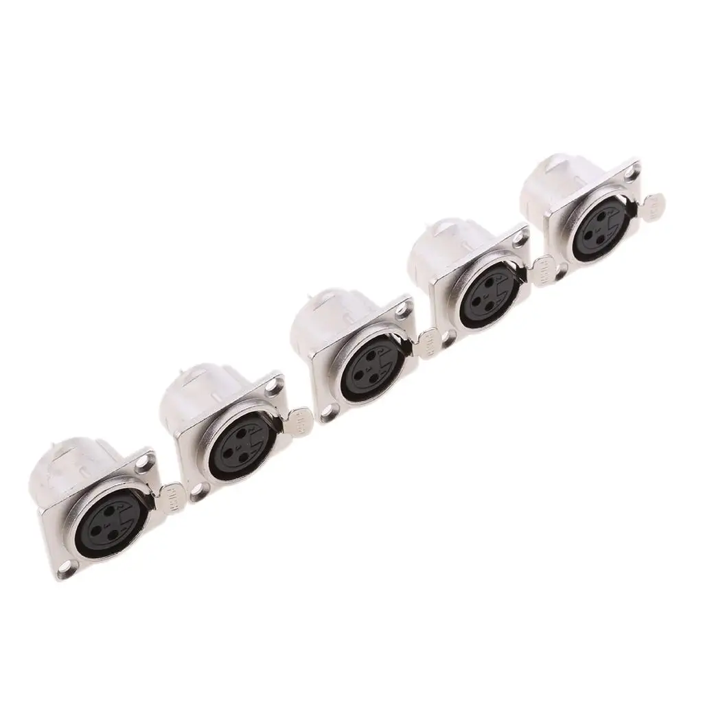 마이크에 적합한 5 X XLR 3핀 플레이트 장착 소켓 소켓,