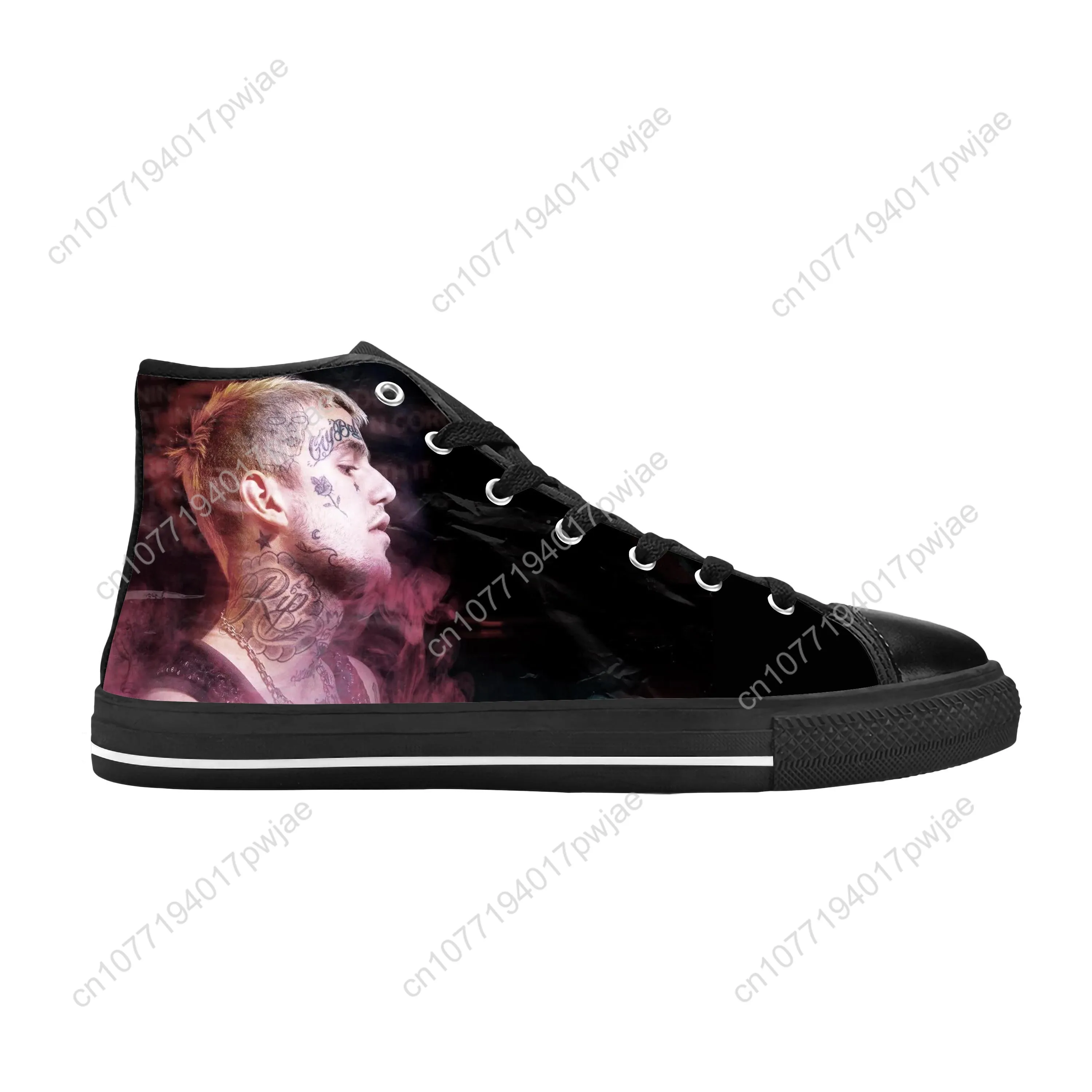 Hot Lil Peep Hip Hop Rap Rapper Music Singer Rock Casual Cloth Shoes High Top Comfortable Breathable 3D Print Men Women Sneakers
