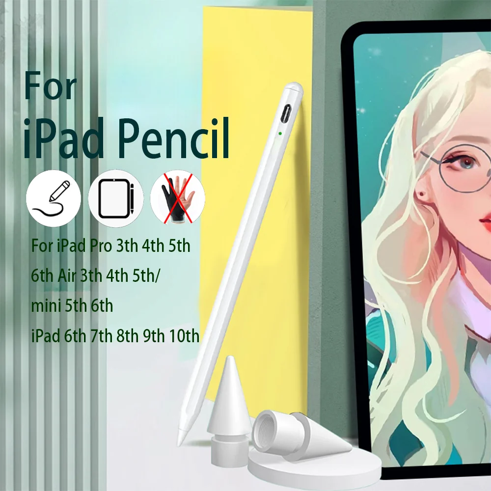 

Drawing Stylus For iPad Pencil IOS Touch Screen Tablet Pen Active High Precision 2Gen Pro Air Palm Rejection For Apple Pencil