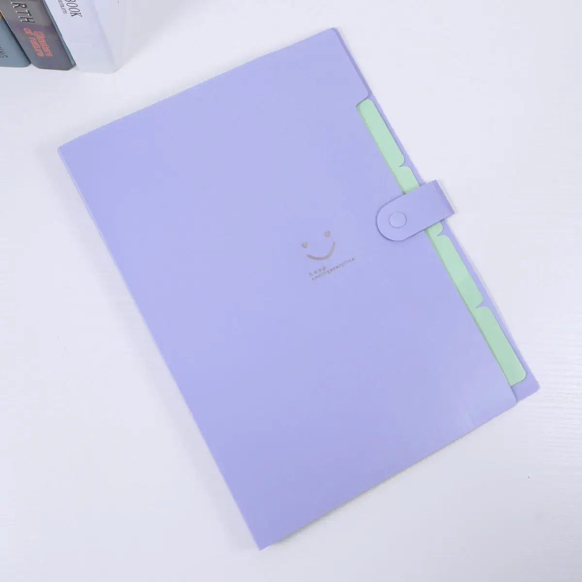 5Pcs 플라스틱 아코디언 폴더 5 포켓 확장 가능한 파일 주최자 서류 문서 보관을 위한 스냅 클로저