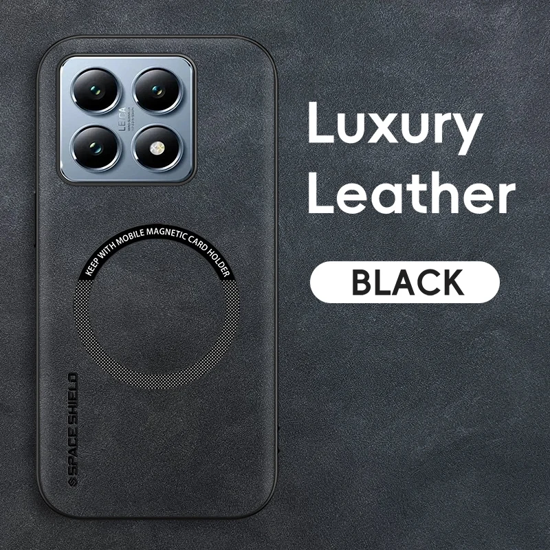 Magnetic Retro Leather Soft Wireless Charging Phone Case Cover