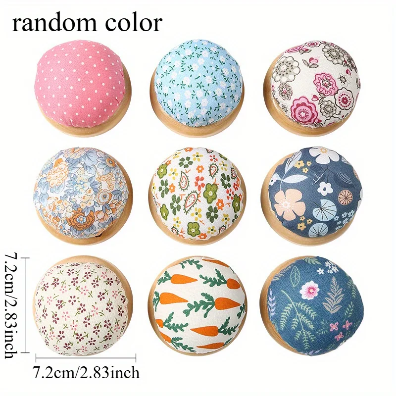 Support en bois couleur Ramdon, 1 pièce, épingle à aiguille en tissu, fournitures de couture, broderie, bricolage, artisanat, rangement d'aiguilles, coussins 2