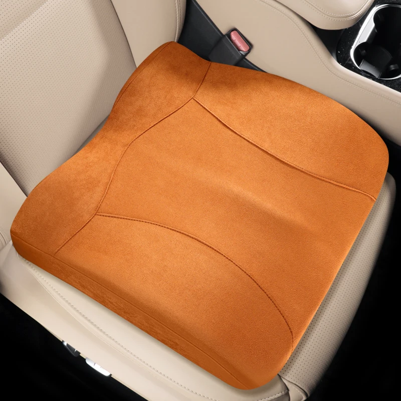 4CM/6CM/8CM Thick Car Seat Booster Pad Soft Nappa Leather Seat Cushion For  Driver Hip Pain Raised No-slip Cushion Pad - AliExpress