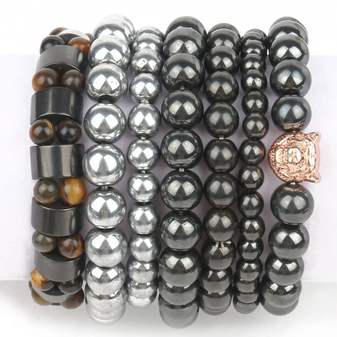 Nuovo braccialetto magnetico pietra emate terapia assistenza sanaria perline emate braccialetto magnete uomo eleganti braccialetti con ciondoli per le donne