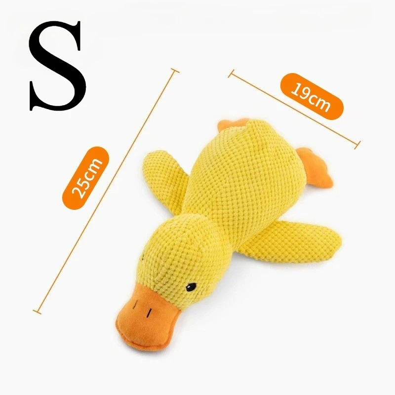 Duck dog toy plush chew resistant durable dog toy with quacking sound teeth grinding relief soft companion for small large dog 9