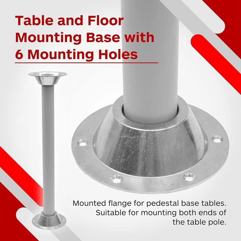 

Основание для стола RV, алюминиевое основание для стола и пола с 6 монтажными отверстиями и винтовым креплением, запасные части для стола