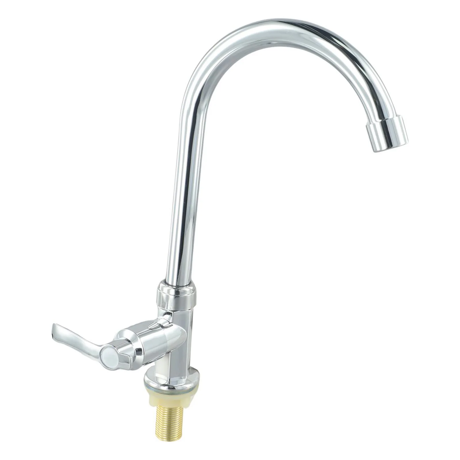 

Sink Cold Taps Faucet Kitchen Sink Faucet Modern Plating Single Lever Hole Water-saving Tap Universal Kitchen Accessories