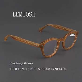 Men's Reading Glasses Johnny Depp Lemtosh Style Hyperopia Glasses Women Vintage Acetate Frame +1.0 +1.5 +2.0 +2.5 +3.0 +3.5 +4.0