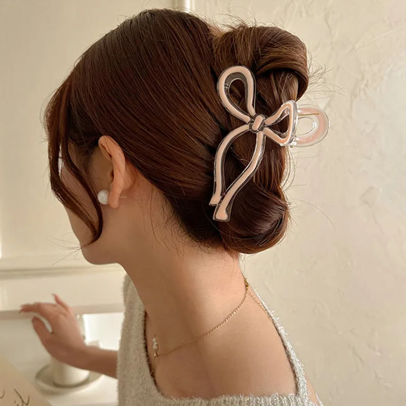 Jelly Color Shark Clip, High-End Versatile Hair Claw, Hair Clip For Thick Hair, Back Of The Head Acrylic Large Hair Clip Crab
