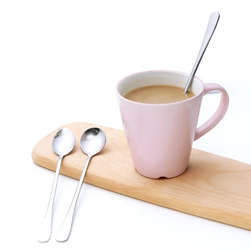 Tea Spoon Tea Coffee Soup Spoon For Eating Mixing Stirring Long Handle Teaspoon Cocktail Ice Cream Honey Kitchen Cutlery
