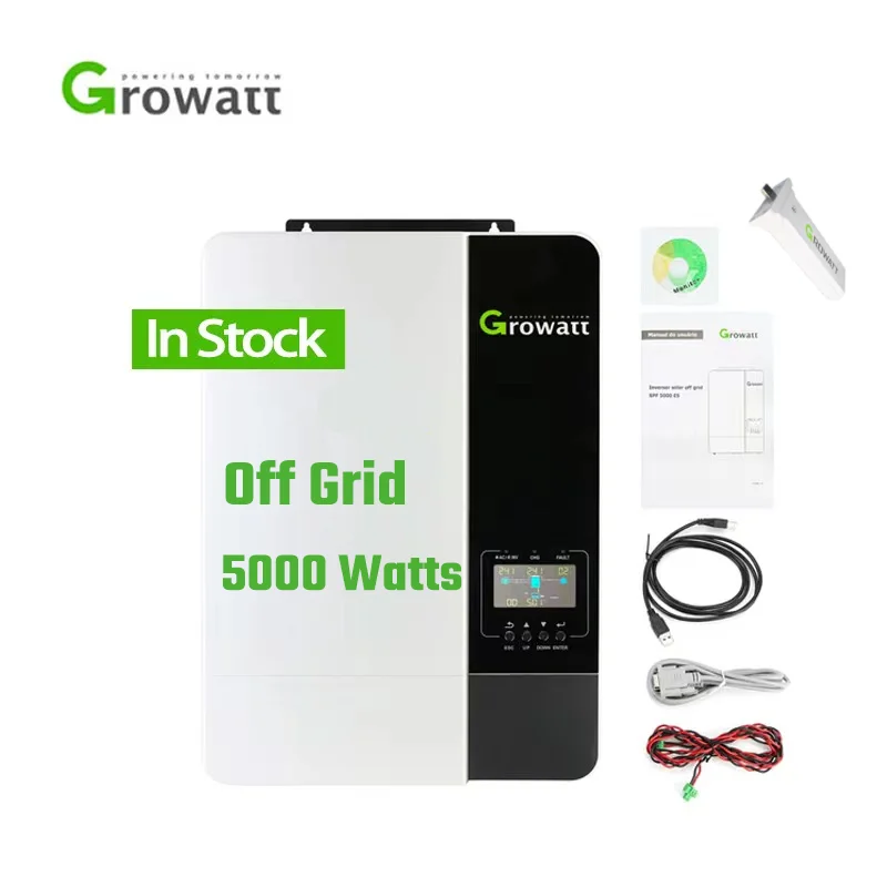 

Growatt Solar Inverter SPF3500ES 5000ES 3.5Kw 5Kw Hybrid Solar Inverter 48v Pure Sine Wave Inverter MPPT Solar Charge Controller