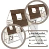 Low House Bunk Bed with Slide and Roof, Wood Twin Over Twin Floor Bunk BES for Kids 4