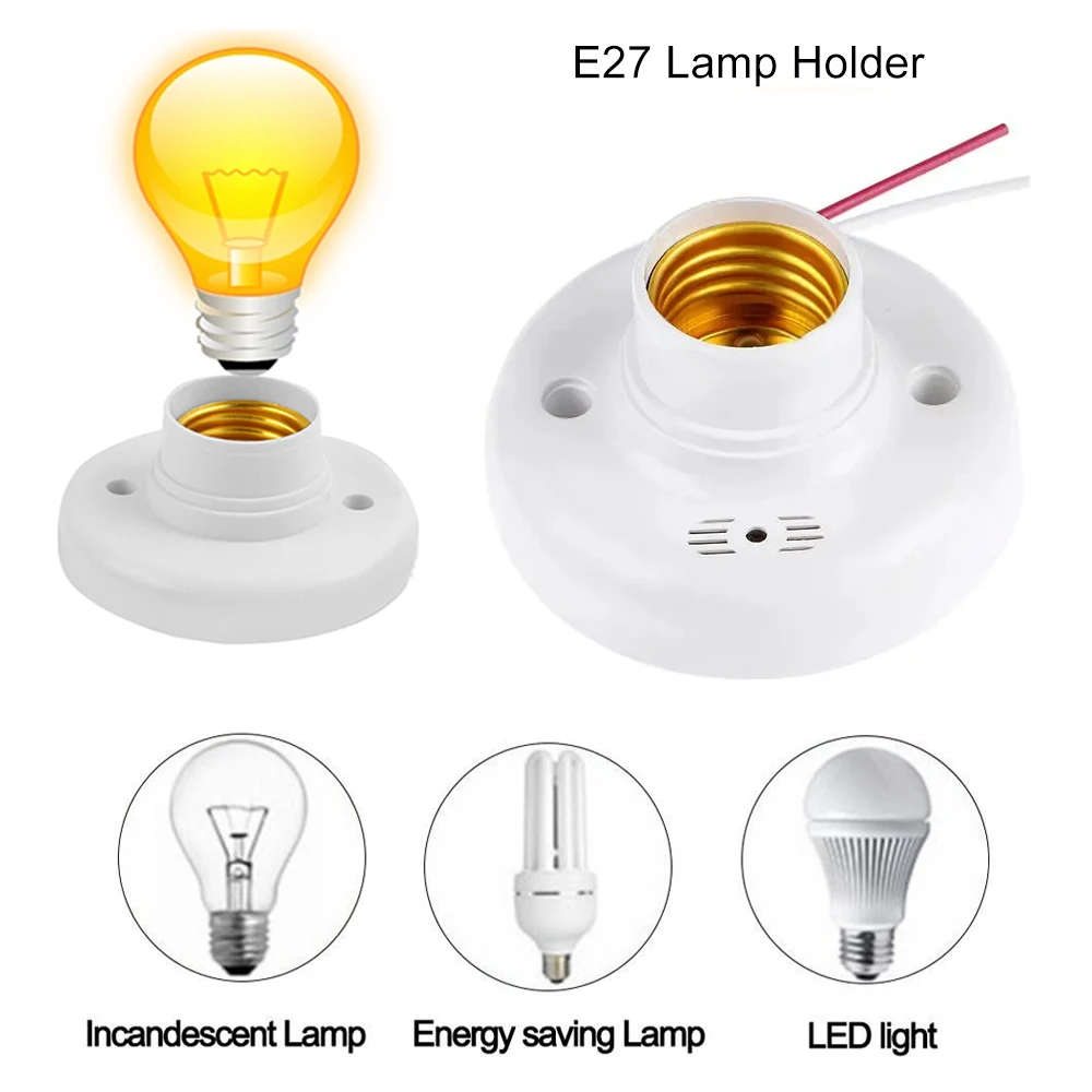 Lamp Socket Socket Holder E27 Screw Cap Socket AC180-240V Ceiling Light Lamp Bulb Fixing Base Stand Light Bulb Holder Lamp Socket Lighting Accessories