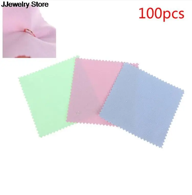 

8x8cm 50/100pcs Polish Cleaning Polishing Cloth For Silver Gold Metals Wiping Cloth Keep Jewelry Shining Tools Jewelry Tools