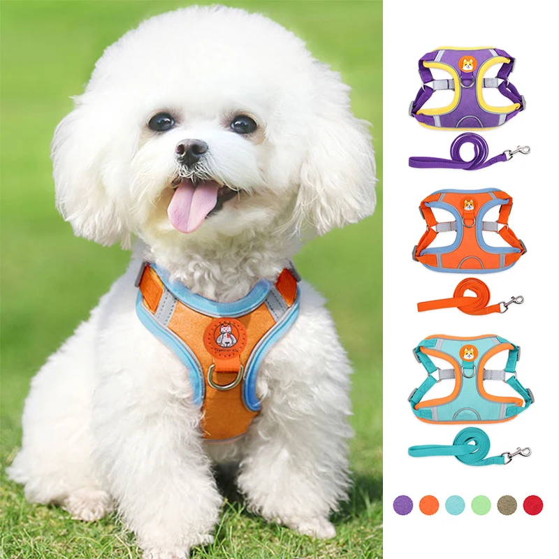 NoPullPetDogHarnessandLeashSetAdjustablePuppyCatHarnessVest