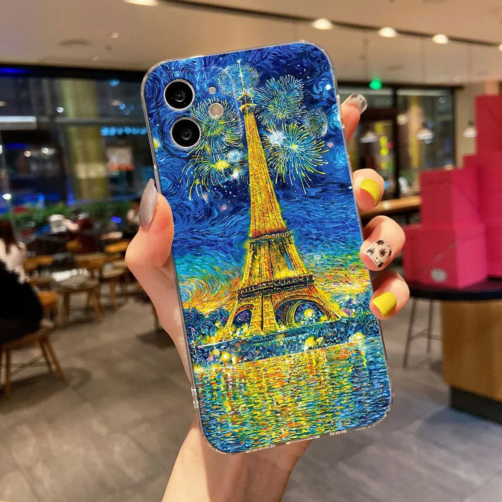Van Gogh Artistic Phone Case - Cafe Terrace & Starry Night Design