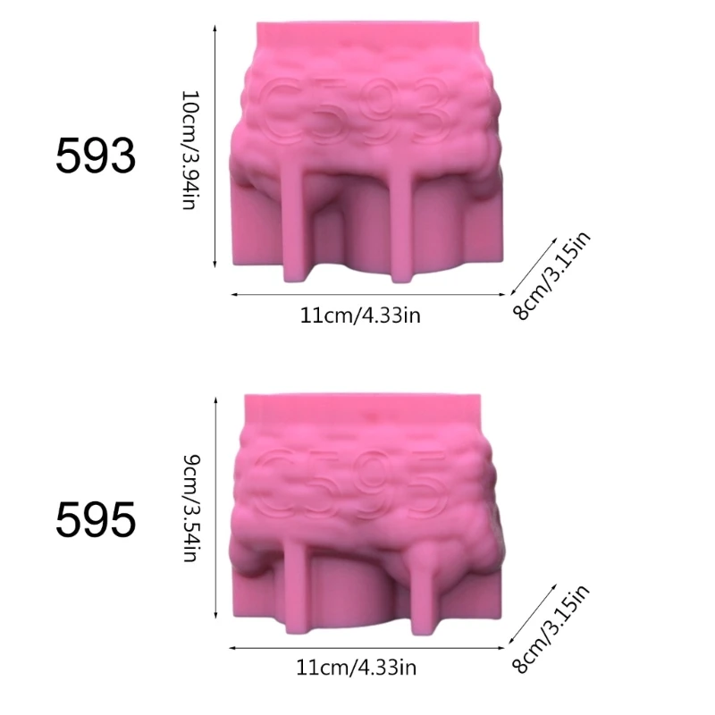 MXME Silicone Mold Succulent Flower Vase Molds Woven Flower Basket Mold for DIY Lover