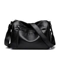 Sacs à bandoulière en cuir souple de haute qualité pour femmes, sac à main de luxe de marque, grande capacité, multi-poches, sac vintage à bandoulière 1