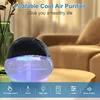 Water-Based Purifier Air Washer, Air Revitalizer & Freshener, Air Fresher with 7 LED Color Changing Light for Rooms (Black) 3