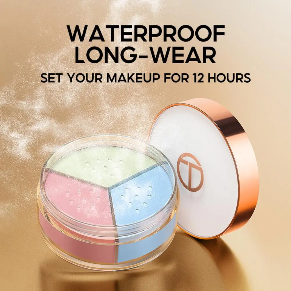 

3 Colors Loose Powder Soft Focus Setting Powder Long-lasting Oil-control Loose Powder for Women Lightweight Makeup to Conceal