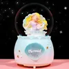 Crystal Ball Music Box Mermaid Girls Birthady Gifts Glowing Snowflakes Music Box Home Decoration Desktop Ornament 2