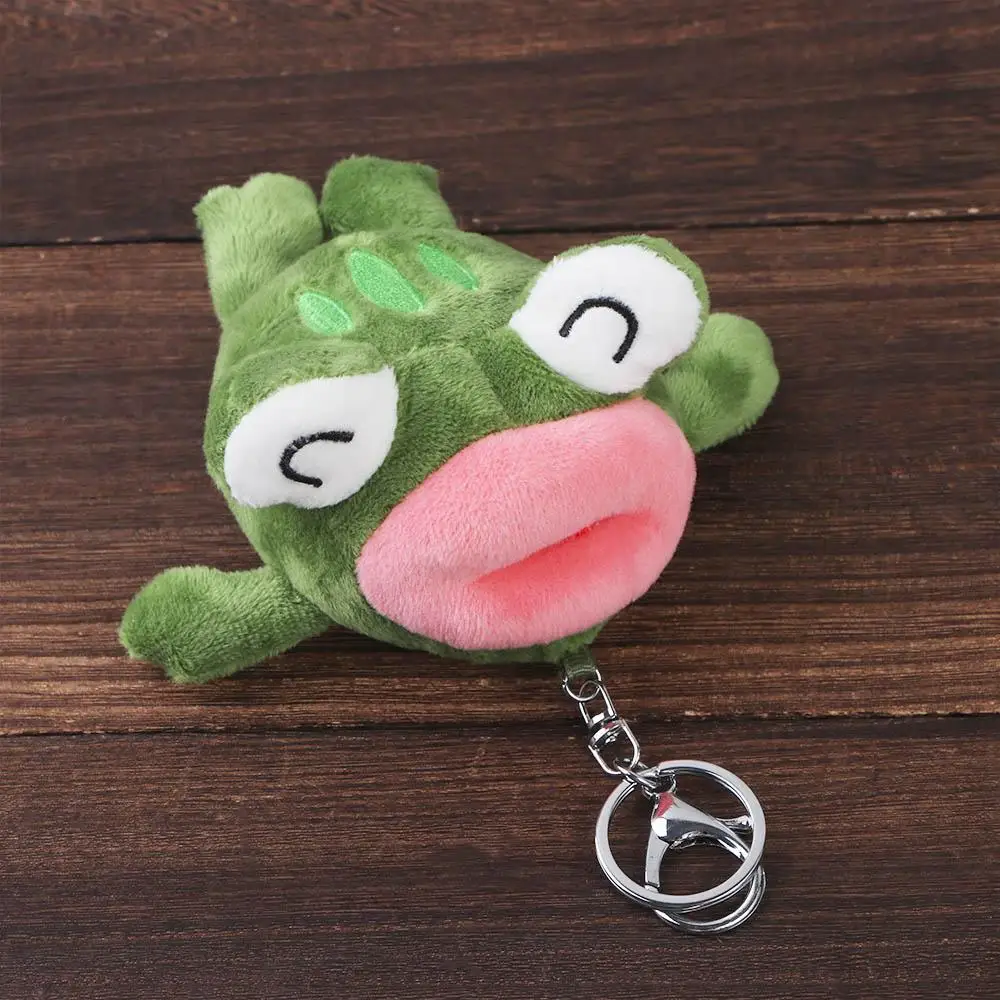 

Animals Plush Pendant Cartoon Doll Backpack Pendant Plush Keychain Plush Keyring Big Mouth Frog Doll Stuffed Toys