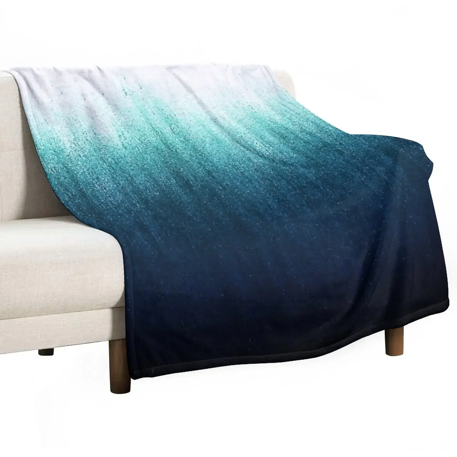 

Teal Ombre Throw Blanket decorative bed plaid Summer Beddings Decorative Throw Blankets