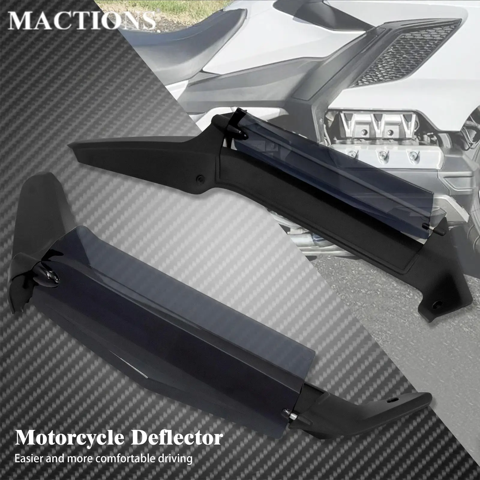 

Motorcycle Adjustable Air Deflector Side Wing Windshield Fairing ABS For Honda Gold Wing GL1800 Tour 2018 2019 2020 2021
